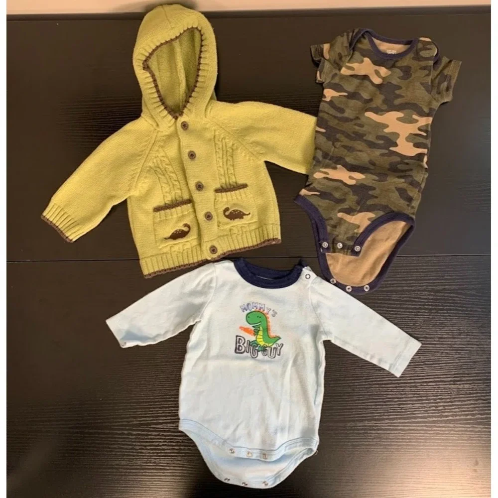 Dinosaur Themed Baby Clothing Lot of 3 Gymboree Carters Circo 3-9 Months